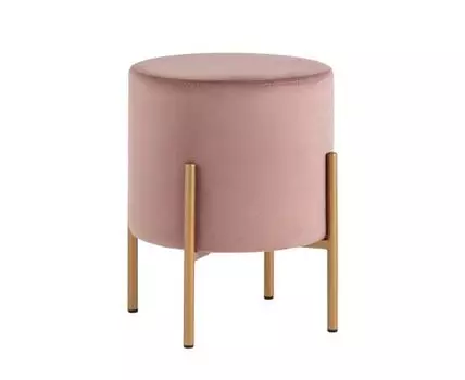 Пуф Кейси велюр пыльно-розовый