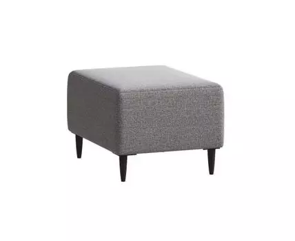 Пуф Киркас светло-серый, ткань рогожка