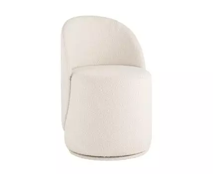 Пуф Loreen вращающийся букле белый