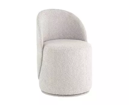 Пуф Loreen вращающийся букле светло-серый