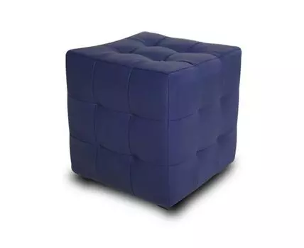 Пуф Лотос Синий ЭкоКожа (Синий, 40)