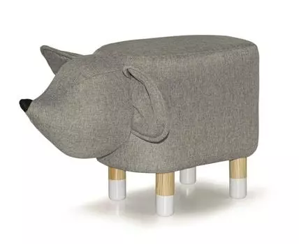 Пуф Мышь (серый, натуральный, 24)