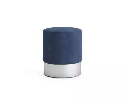 Пуф на серебристом основании Domane (Синий, 35)