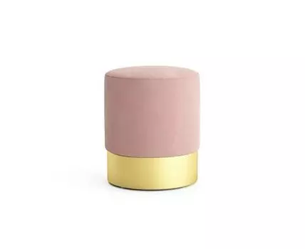 Пуф на золотом основании Domane (Розовый, 35)