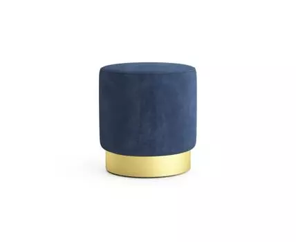 Пуф на золотом основании Nomade (Синий, 37)
