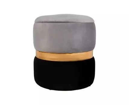 Пуф New-York (черный, серый)