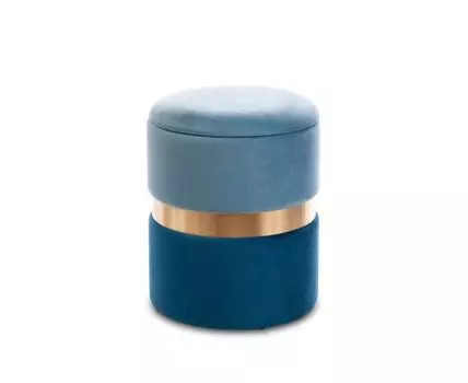 Пуф New-York (синий, голубой)