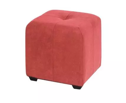 Пуф Николь Коралловый Велюр (Красный, 40)