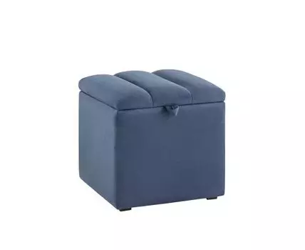 Пуф с крышкой Нильсон велюр синий