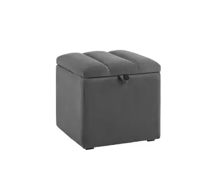 Пуф с крышкой Нильсон велюр тёмно-серый
