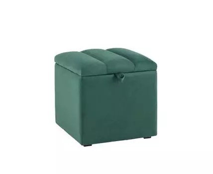 Пуф с крышкой Нильсон велюр зелёный