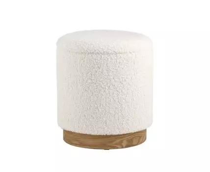 Пуф с ящиком Долли S тедди белый