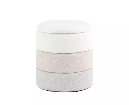 Пуф с ящиком Hive XS букле бежевый