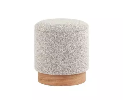 Пуф с ящиком Холли XS букле бежевый