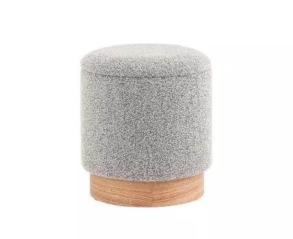 Пуф с ящиком Холли XS букле серый