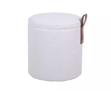 Пуф с ящиком Эркки рогожка XS белый