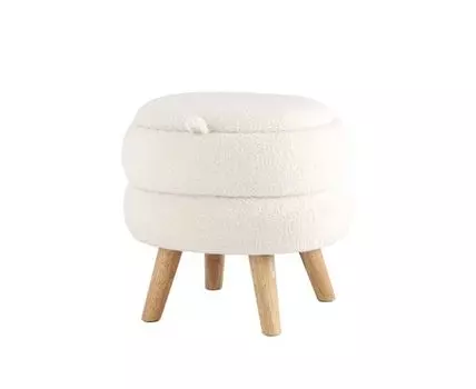 Пуф с ящиком Винни M тедди белый
