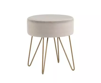 Пуф Спейси велюр серо-бежевый