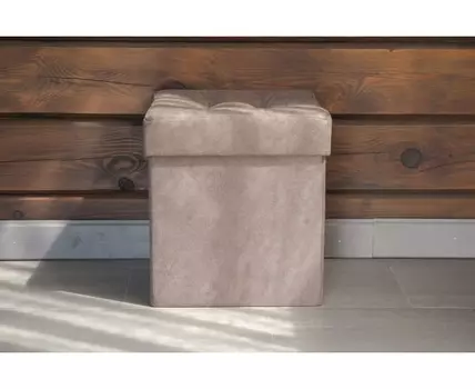 Пуф-сундук 34488 (40, 37, микровельвет, бежевый, 37)