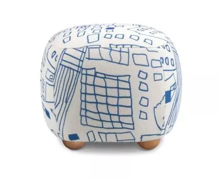 Пуф Тут Рядом Дом Сине-бежевый