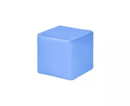 Пуфик Куб Голубой Оксфорд (Голубой, 40)