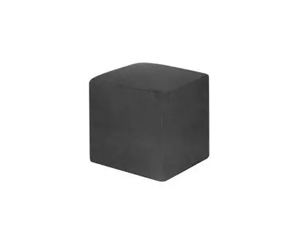 Пуфик Куб Графит Велюр (темно-серый, 40)
