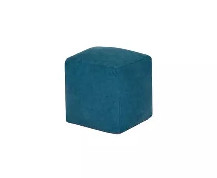 Пуфик Куб Нефритовый Велюр (Синий, 40)