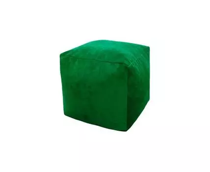 Пуфик Куб Зеленый Микровельвет (Зеленый, 40)
