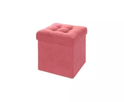 Пуфик Складной Коралловый Велюр (Красный, 37)