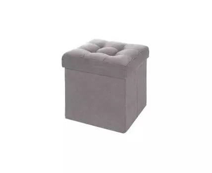 Пуфик Складной Серый Велюр (Серый, 37)