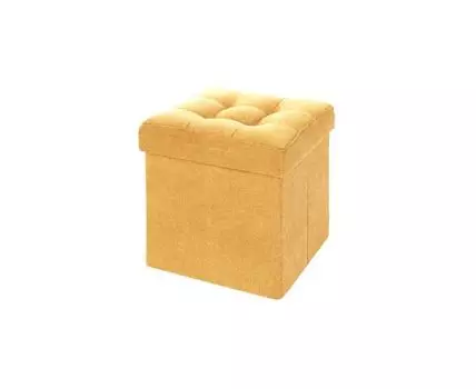 Пуфик Складной Желтый Велюр (Желтый, 37)