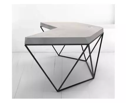 Рабочий стол Гексагон из микроцемента в сером цвете (132)