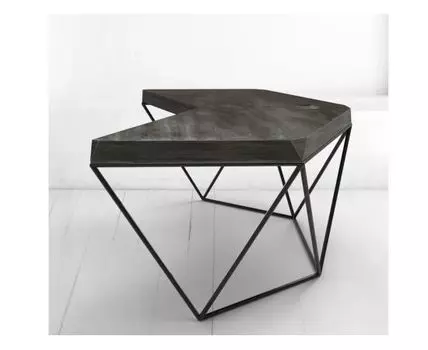 Рабочий стол Гексагон в черном цвете (132)