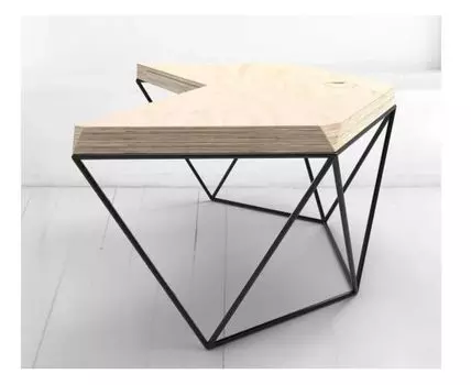 Рабочий стол Гексагон в натуральном цвете березы (132)