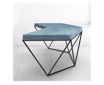 Рабочий стол Гексагон в синем цвете (132)