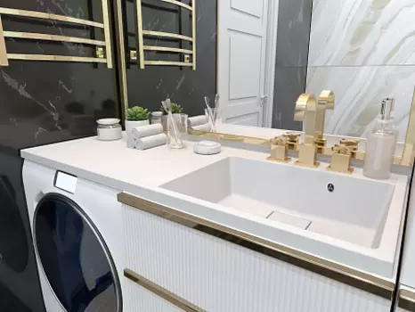 Раковина над стиральной машиной Paola Magenta 1200 R (правая чаша)