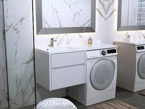 Раковина над стиральной машиной Paola Magenta 1200 L (левая чаша)