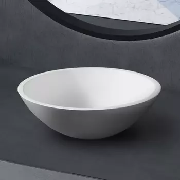 Раковина накладная ABBER Stein AS2608 белая матовая