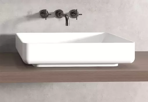 Раковина накладная ABBER Stein AS2629 белая матовая