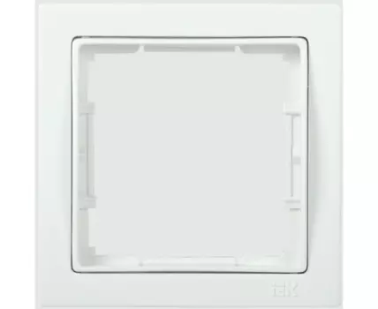 Рамка 1-местная квадратная РУ-1-ББ BOLERO Q1 белый IEK
