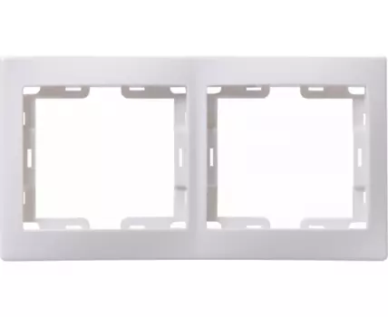 Рамка 2-местная горизонтальная РГ-2-КБ КВАРТА белый IEK