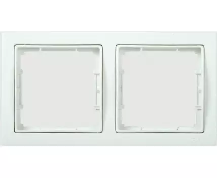 Рамка 2-местная квадратная РУ-2-ББ BOLERO Q1 белый IEK
