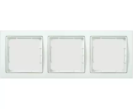Рамка 3-местная квадратная РУ-3-ББ BOLERO Q1 белый IEK