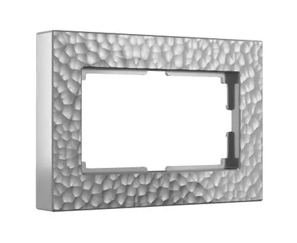 Рамка для двойной розетки (серебряный) Hummer