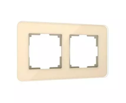Рамка из стекла на 2 поста Elite айвори Werkel