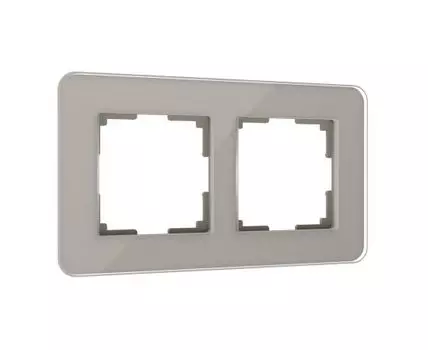 Рамка из стекла на 2 поста Elite дымчатый Werkel
