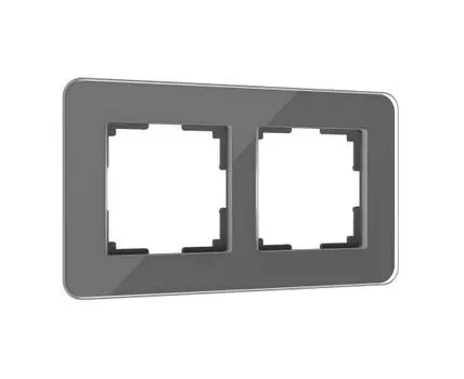 Рамка из стекла на 2 поста Elite графит Werkel