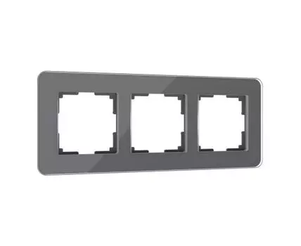 Рамка из стекла на 3 поста Elite графит Werkel