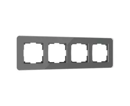 Рамка из стекла на 4 поста Elite графит Werkel