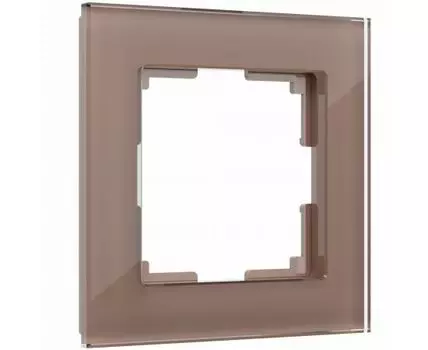 Рамка на 1 пост (латте, стекло) Favorit